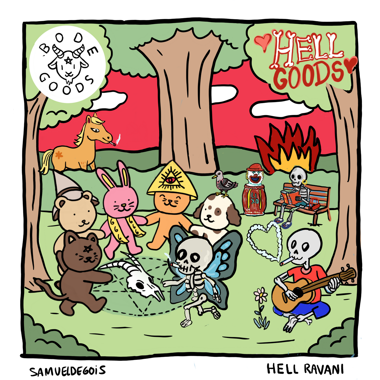 Bode Goods & Hell Goods - Samuel de Góis e Hell Ravani - Livro de Colorir