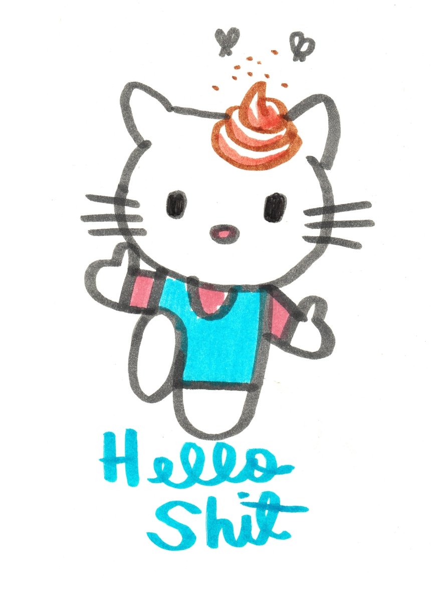 Print Hello Sh1t Allan Sieber (Pôster ou Canvas) - Z•Stores