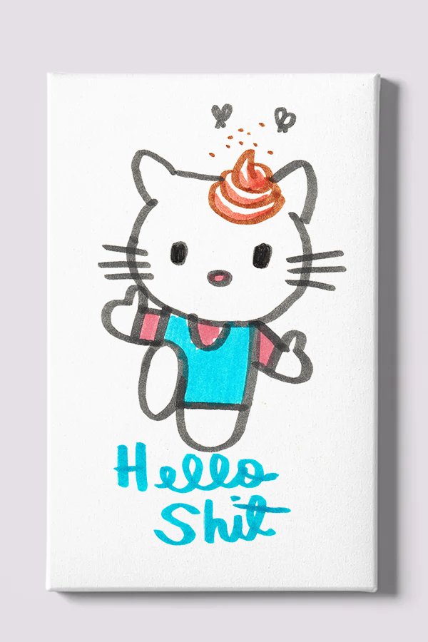 Print Hello Sh1t Allan Sieber (Pôster ou Canvas) - Z•Stores