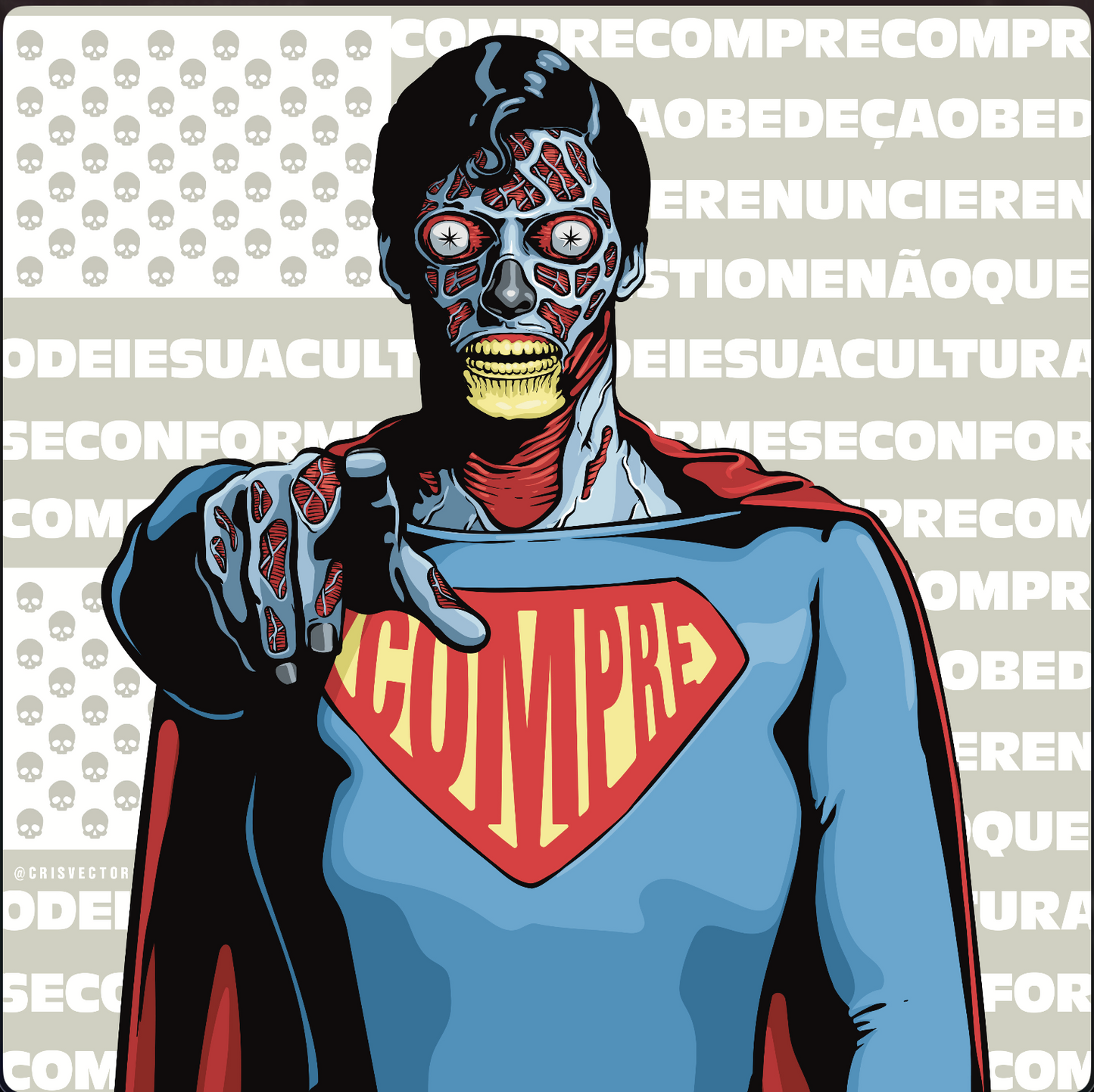 Camiseta "Super Compre - Cris Vector