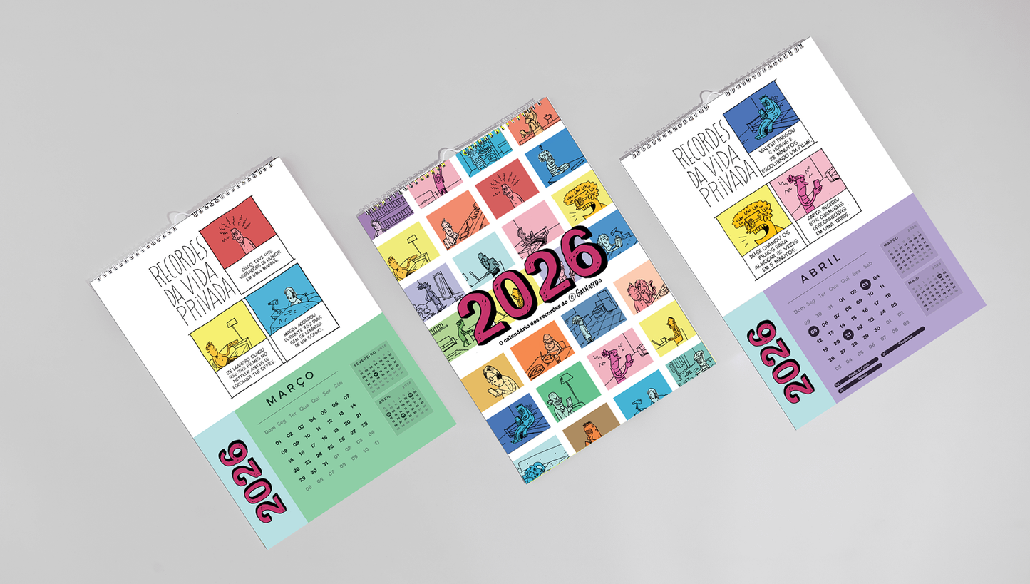 O Calendário dos Recordes de Galhardo - de Parede - Pré Venda