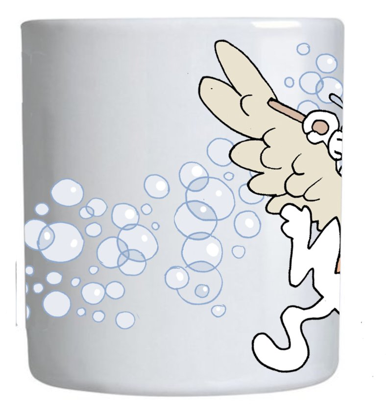 Caneca - Laerte - The Flying Cat - Z•Stores