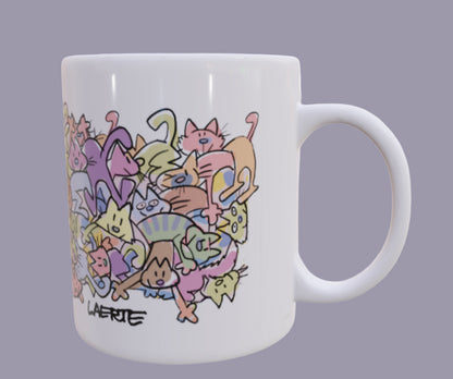Caneca - Laerte - Festa dos Gatinhos
