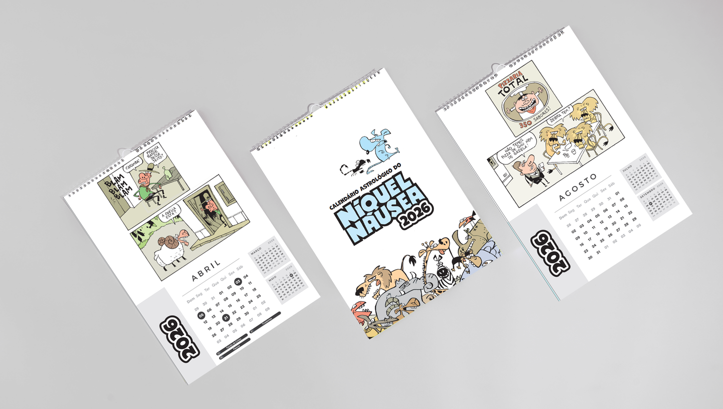 Calendário Astrológico do Níquel Náusea - de Parede - Pré Venda