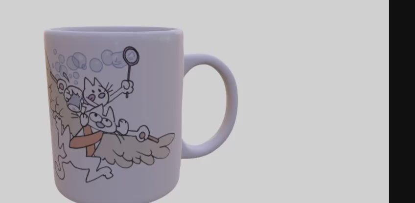 Caneca - Laerte - The Flying Cat