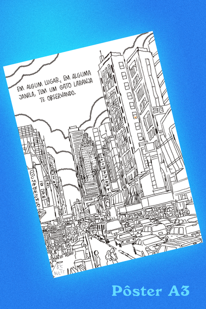 Poster Ache o Gato - Agarre a Vida - Benett