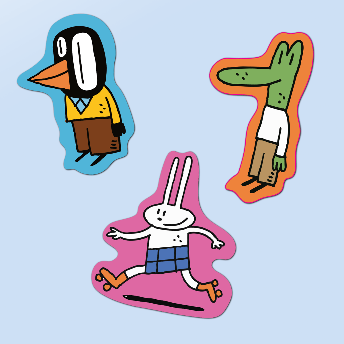 Stickers Bicudinho - Valter, Tati e Robertinho - Z•Stores