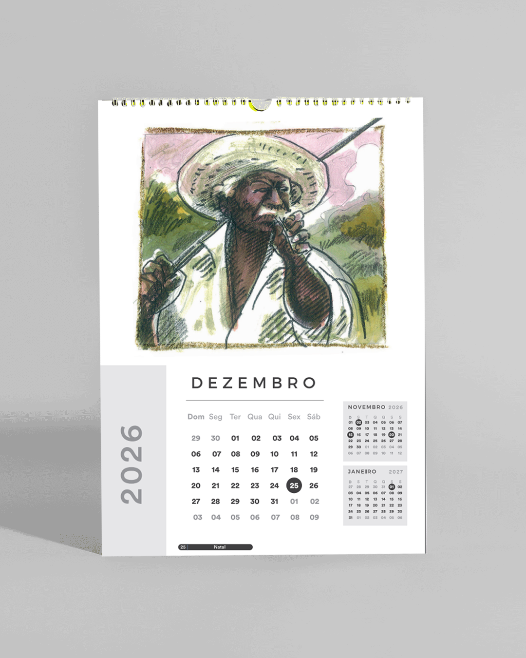 A Viola Encarnada de Yuri Garfunkel - Calendário de Parede - Pré Venda