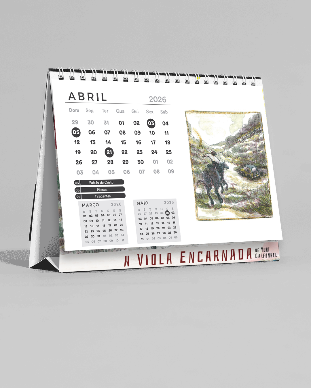 A Viola Encarnada de Yuri Garfunkel - Calendário de Mesa - Pré Venda